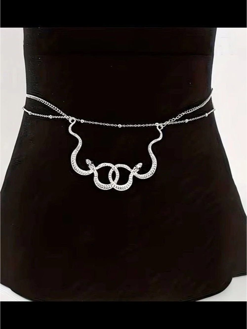 Crystal Pendant Waist Chain in Silver NWT
